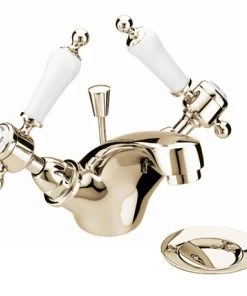 Heritage - Glastonbury Mono Basin Mixer with Pop-up Waste - Vintage Gold - TGRG04