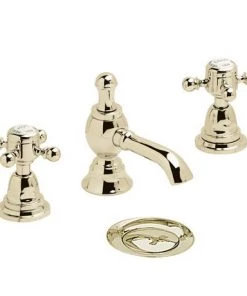 Heritage - Hartlebury 3 Hole Basin Mixer with Pop-up Waste - Vintage Gold - THRG06