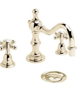 Heritage - Hartlebury 3 Hole Swivel Spout Basin Mixer with Pop-up Waste - Vintage Gold - THRG09