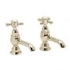 Heritage - Hartlebury Basin Pillar Taps - Vintage Gold - THRG00