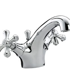 Bristan - Colonial Mono Basin Mixer w/ Pop Up Waste - Chrome Plated - K-BAS-C