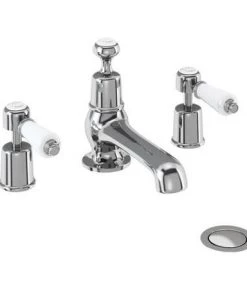 Burlington Kensington - 3 Tap Hole Basin Mixer with Pop Up Waste - KE12
