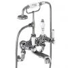 Burlington Kensington - Chrome Wall Mounted Bath/Shower Mixer - KE17 -Cheap Traditional Taps Store KE17 p