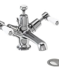 Burlington Kensington - Chrome Basin Mixer Tap with Pop Up Waste - KE4
