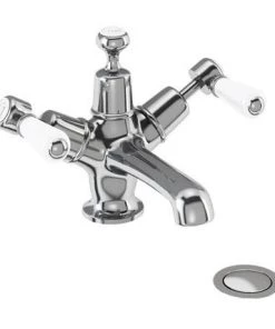 Burlington Kensington - Chrome Basin Mixer with Click-Clack Waste - KE6
