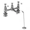 Burlington Kensington Regent 2 Tap Hole Bridge Basin Mixer w/ Plug & Chain - KER10