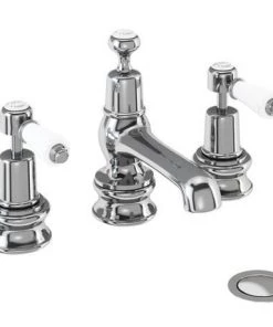 Burlington Kensington Regent - 3 Tap Hole Basin Mixer w/ Pop Up Waste - KER12