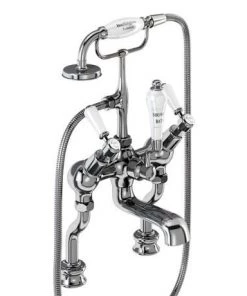 Burlington Kensington Regent - Angled Deck Mounted Bath/Shower Mixer - KER19