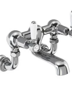 Burlington Kensington Regent - Chrome Wall Mounted Bath Filler - KER24