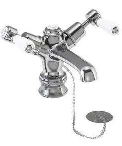 Burlington Kensington Regent - Chrome Basin Mixer Tap with Plug & Chain - KER5 6 Burlington Kensington Regent - Chrome Basin Mixer Tap with Plug & Chain - KER5 -Cheap Traditional Taps Store KER5 d1 375