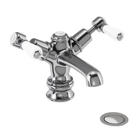 Burlington Kensington Regent - Chrome Basin Mixer Tap with Click-Clack Waste - KER6 4 Burlington Kensington Regent - Chrome Basin Mixer Tap with Click-Clack Waste - KER6 - Image 2