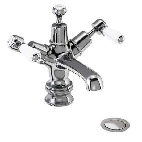 Burlington Kensington Regent - Chrome Basin Mixer Tap with Click-Clack Waste - KER6 3 Burlington Kensington Regent - Chrome Basin Mixer Tap with Click-Clack Waste - KER6