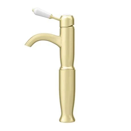 Lancaster Traditional Brushed Brass Tall Mono Basin Mixer 7 Lancaster Traditional Brushed Brass Tall Mono Basin Mixer - Image 5
