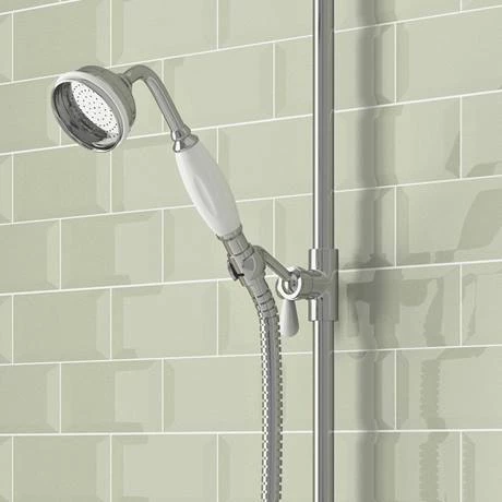 Lancaster Traditional Bath Shower Mixer with Slider Rail Kit - Chrome 6 Lancaster Traditional Bath Shower Mixer with Slider Rail Kit - Chrome - Image 4