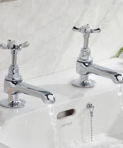Bristan 1901 Basin Taps - Chrome -Cheap Traditional Taps Store N 12 C CD D2 460