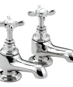 Bristan 1901 Traditional Bath Pillar Taps - Chrome Plated - N-3/4-C-CD