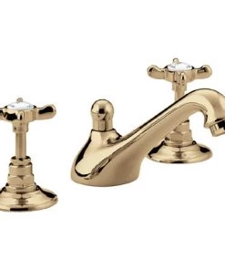 Bristan 1901 Traditional 3 Hole Basin w/ Pop-up waste - Gold - N-3HBAS-G-CD