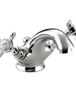Bristan 1901 Traditional Basin Mixer Tap inc. Pop-up Waste - Chrome - N-BAS-C-CD
