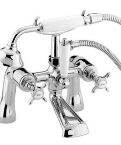 Bristan 1901 Pillar Bath Shower Mixer - Chrome Plated - N-BSM-C-CD