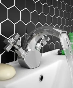 Olympia Art Deco Basin Mixer Tap