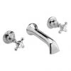 Old London - Chrome Edwardian Wall Mounted Bath Spout and Stop Taps - LDN319 -Cheap Traditional Taps Store Old London LDN319 P