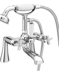 Olympia Art Deco Bath Shower Mixer Tap + Shower Kit