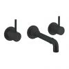 Crosswater MPRO Industrial Wall Mounted 3 Hole Set Basin Mixer - Carbon Black - PRI130WNM