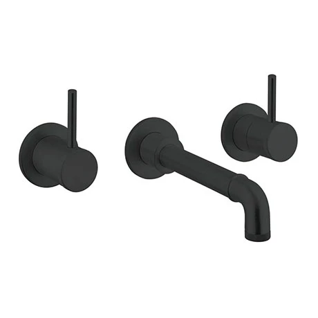 Crosswater MPRO Industrial Wall Mounted 3 Hole Set Basin Mixer - Carbon Black - PRI130WNM 3 Crosswater MPRO Industrial Wall Mounted 3 Hole Set Basin Mixer - Carbon Black - PRI130WNM