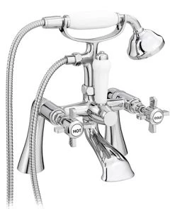 Regent Traditional Bath Shower Mixer Taps - Chrome