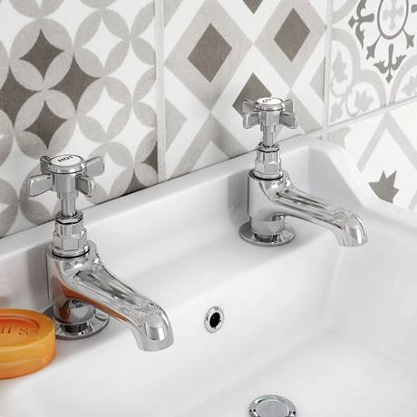 Regent Traditional Basin Taps - Chrome 4 Regent Traditional Basin Taps - Chrome - Image 2