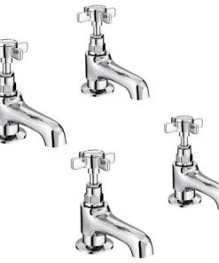 Regent Traditional Basin and Bath Taps - Chrome