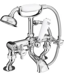 Regent Traditional 3/4" Cranked Bath Shower Mixer - Chrome