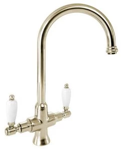 Deva Georgian Mono Kitchen Sink Mixer with Swivel Spout - Gold - SM056/501