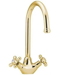Deva Venetian Mono Sink Mixer with Swivel Spout - Gold - SM057/501
