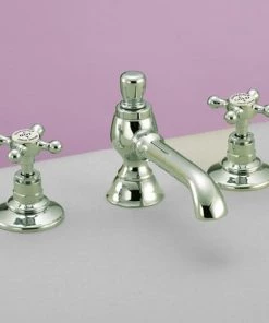 Silverdale Victorian 3 Hole Basin Deck with Pop Up Waste Nickel