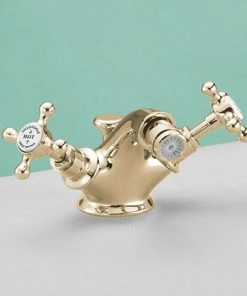 Silverdale Victorian Bidet Monobloc with Pop Up Waste Gold