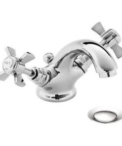 Heritage - Dawlish Mono Basin Mixer with Pop-up Waste - Chrome - TDCC04