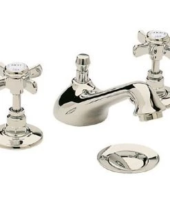 Heritage - Dawlish 3 Hole Basin Mixer with Pop-up Waste - Vintage Gold - TDCG06