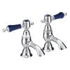 Heritage Glastonbury Midnight Blue Basin Pillar Taps - TGRBL00 -Cheap Traditional Taps Store TGRBL00 PN