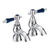 Heritage Glastonbury Midnight Blue Bath Pillar Taps - TGRBL01