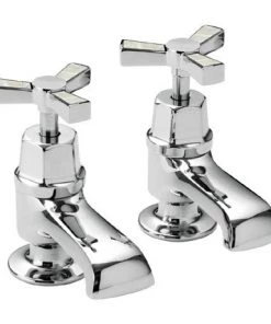 Heritage Gracechurch Mother of Pearl Bath Pillar Taps - TGRDMOP01