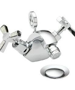Heritage Gracechurch Mother of Pearl Bidet Mixer with Pop-up Waste - TGRDMOP05