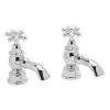 Heritage - Hartlebury Bath Pillar Taps - Chrome - THRC01 -Cheap Traditional Taps Store THRC01 P