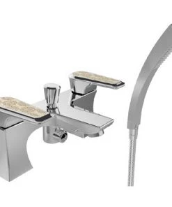 Heritage Lymington Lace Gold Bath Shower Mixer - TLYCG02