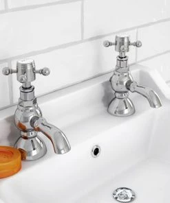 Chatsworth 1928 Traditional 3 Inch Spout Crosshead Pillar Basin Taps 7 Chatsworth 1928 Traditional 3 Inch Spout Crosshead Pillar Basin Taps -Cheap Traditional Taps Store TRAD009D detail1 460