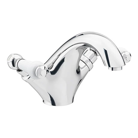 Chatsworth 1928 Traditional White Lever Mono Basin Mixer Tap 2 Chatsworth 1928 Traditional White Lever Mono Basin Mixer Tap