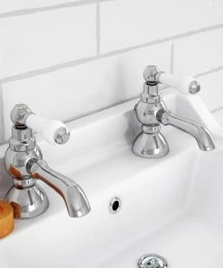 Chatsworth 1928 Traditional White Lever Pillar Basin Taps 7 Chatsworth 1928 Traditional White Lever Pillar Basin Taps -Cheap Traditional Taps Store TRAD015D detail2 460