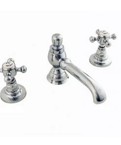 Silverdale Victorian 3 Hole Basin Tap with Pop Up Waste Chrome