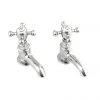 Silverdale Victorian Cloakroom Basin Pillar Taps Chrome