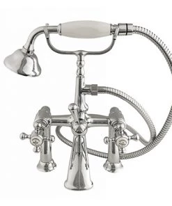 Silverdale Victorian Bath Shower Mixer Taps Chrome